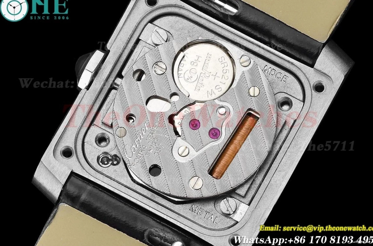 LE Dia Quartz Silver SS 8848F Dial Française Black Tank 21.2mm 0416